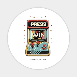 Press To win Funny humorous Gaming Magnet